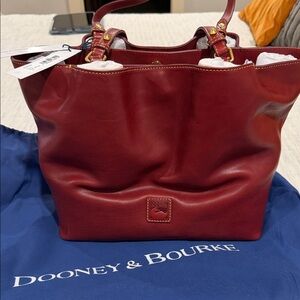 Dooney & Bourke Flynn Leather Tote in Bordeaux - BNWT only taken out for photos